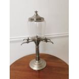 Rare Absente chrome and glass dispenser. { 50cm H X 28cm W X 16cm D }.