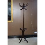 Bentwood hat and coat stand { 190cm H X 47cm Dia }.