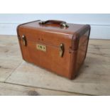 Samsonite Luggage leather suitcase. { 23cm H X 30cm W X 20cm D }.