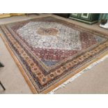 Tabriz hand knotted 100% wool carpet {345cm L x 255cm W}