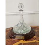 Dingle Crystal decanter on stand {33cm H x 26cm Dia.}