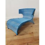 Italian recliner in the Llyod Loom style { 76cm H X 57cm W X 85cm D }.