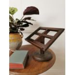 Early 20th. C. oak book stand { 30cm H X 34cm W X 26cm D }.