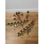 Collection of 19th. C. brass candlestick parts