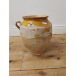 20th C. Glazed terracotta confit pot {36cm H x32cm Dia.}