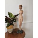 Rare Dior plaster shop display figurine on stand { 79cm H X 16cm W X 14cm D}.