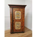 19th. C. Swedish painted pine cabinet with single raised panelled door. { 163cm H X 97cm W X 46cm