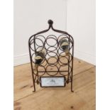 French metal wine rack { 60cm H X 34cm W X 18cm D }.