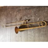 Brass trombone.