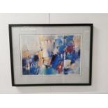 Claudio Cori - Voci nella Valle con Suono do Campane - Print mounted in wooden frame. {43 cm H x