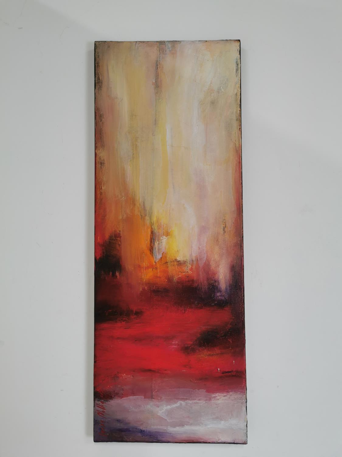 Laura Milligan Abstract Oil on Canvas { 80cm H X 30cm W }.