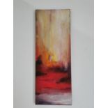 Laura Milligan Abstract Oil on Canvas { 80cm H X 30cm W }.