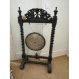 19th C. carved oak dinner gong {134 cm H x 73 cm W}.