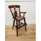 19th C. ash and elm child's Windsor arm chair {84 cm H x 36 cm W x 43 cm D}.