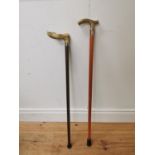 Two gentleman's walking sticks { 82cm H }.