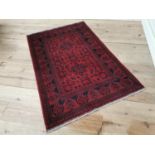 Persian Hand Knotted wool Carpet {120cm L x 100cm W}