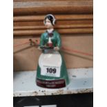 Williams and Humbert Sherry ceramic advertising figurine. {18 cm H x 10 cm W x 9 cm D}.