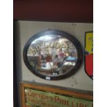 Ind Coope Old Draught and in Bottle advertising mirror.{50 cm H x 65 cm W}.