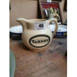 Tamdhu Scotch Whiskey ceramic water jug. {11 cm H x 16 cm W x 10 cm D}.