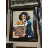Marsh & CO. biscuits framed advertising print {54 cm H x 43 cm W}.