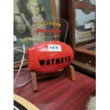 Watneys perspex advertising light in the form of barrel on stand. {27 cm H x 14 cm W}.