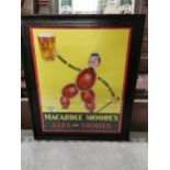 Macardle Moore’s Ales and Stouts framed advertising print. { 64 cm H x 53 cm W}.