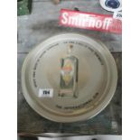 Gilbey's Gin drink's tin plate advertisingtray {32 cm Dia}.