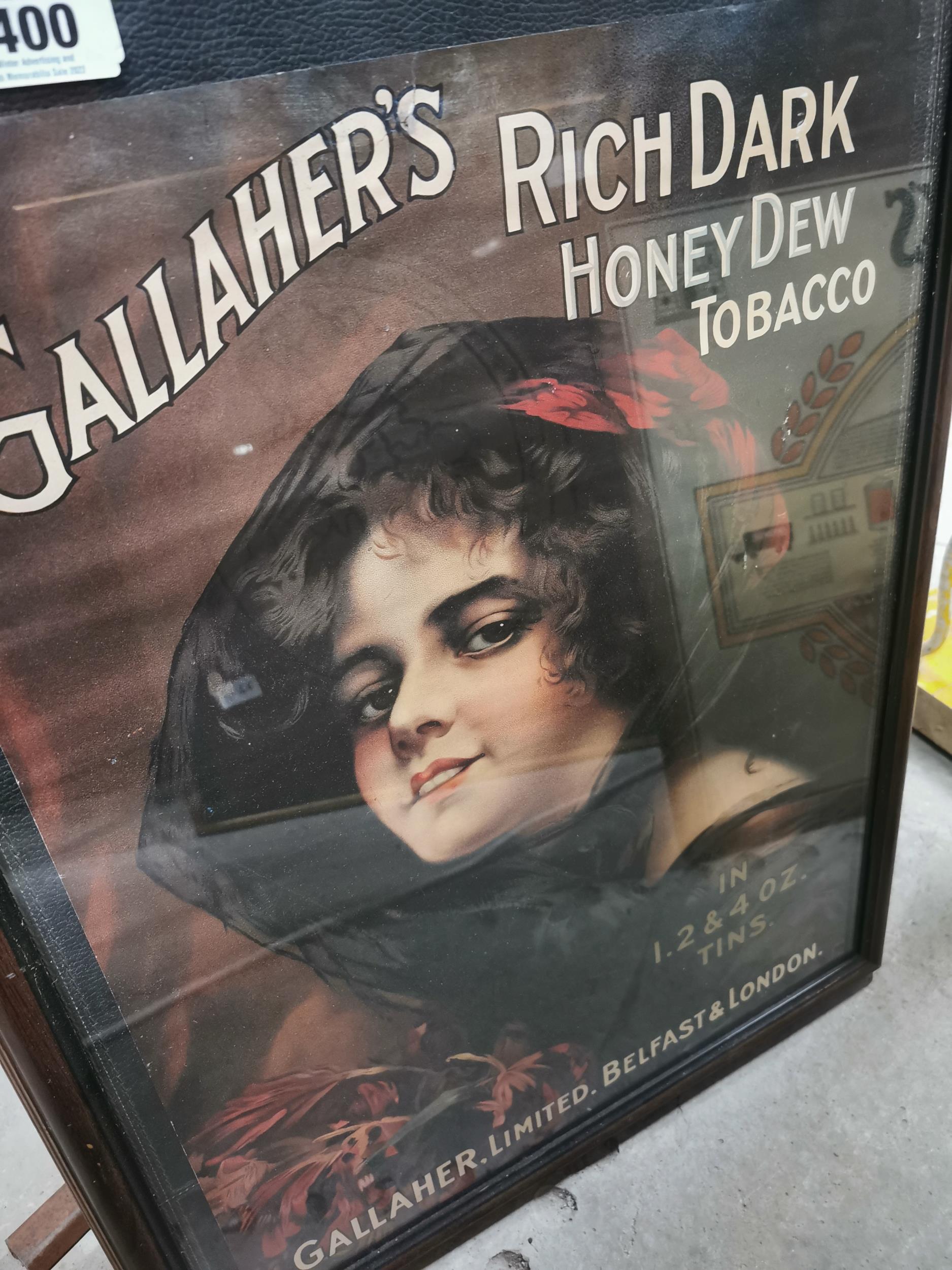 Gallaghers Rich Dark Honeydew framed advertising print. { 75 cm H x 56 cm W} - Image 2 of 4