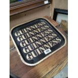 Guinness tin plate advertising drinks tray {34 cm H x 34 cm W}.