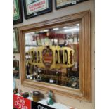 DWD 10 Years Old Extra Special framed advertising mirror. {96 cm H x 109 cm W}.