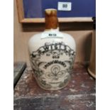 Wise's Old Irish Whiskey stoneware advertising whiskey flagon {18 cm H x 12 cm Dia.}.