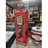 Cassette player in the form of Route 66 Petrol Pump. {82 cm H x 22 cm W x 18 cm D}