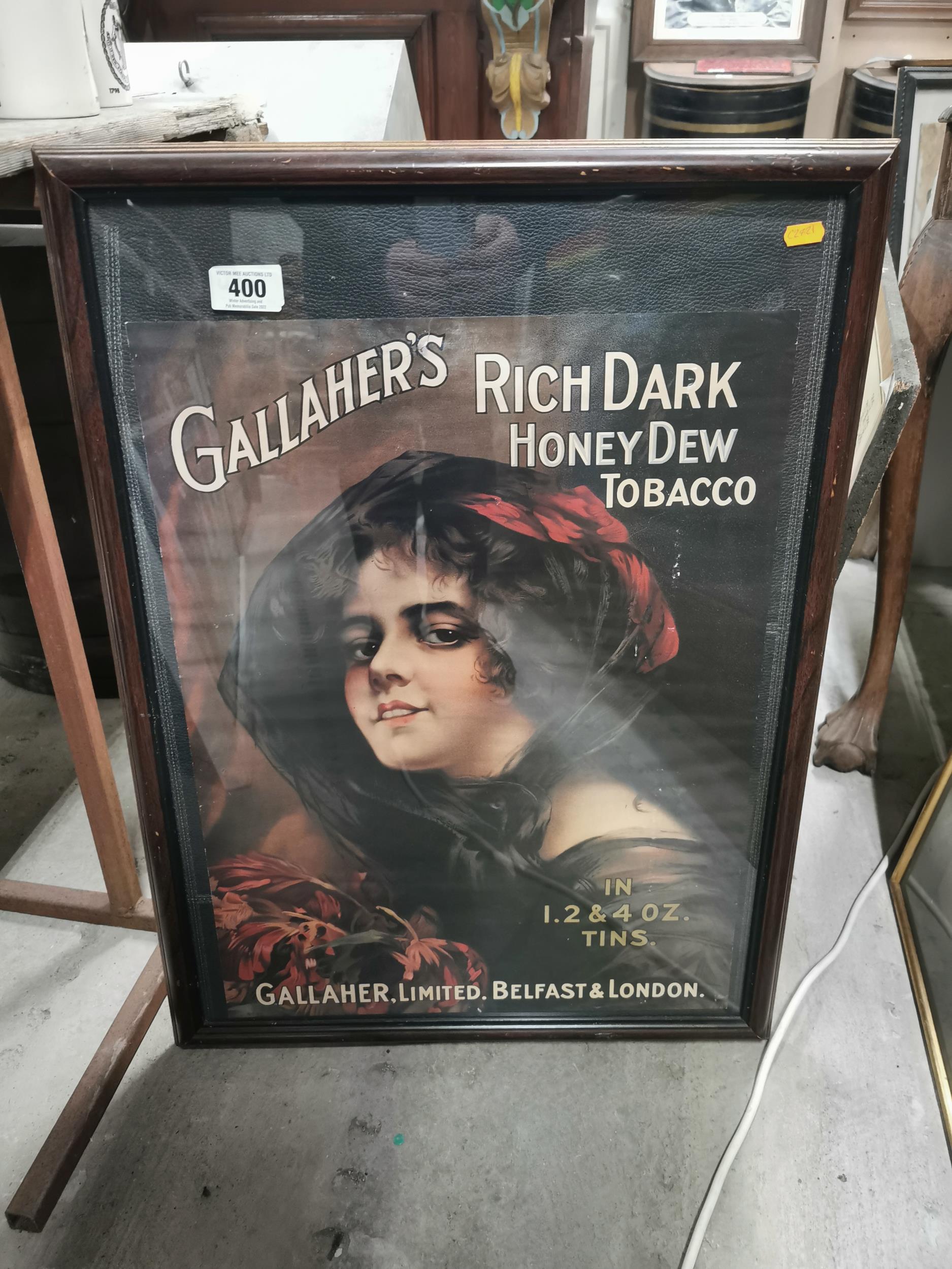 Gallaghers Rich Dark Honeydew framed advertising print. { 75 cm H x 56 cm W} - Image 3 of 4