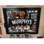 Murphy’s Irish Stout Fueling County Cork The Rebel County since 1856 advertising mirror. {54 cm H