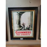 Guinness For Strength framed advertising print {50 cm H x 60 cm W}.