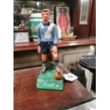 Rare plaster Player’s Please Dublin Footballer Cigarette advertising figure. {22 cm H x 8 cm W x 5