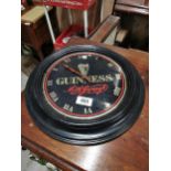 Guinness advertising clock. {22 cm W}.