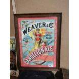 Weaver and Co Dandelion Ale framed advertising print. {55 cm H x 43 cm W}