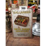 Gallaher's Rich Dark Honeydew tobacco tin plate advertising show card {24 cm H x 14 cm W}.