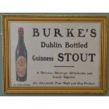 Burke's Dublin Bottled Guinness Stout framed print. {37 cm H x 50 cm W}.