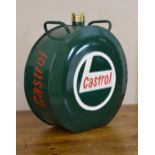 Castrol metal oil can. {37 cm H x 30 cm W}.