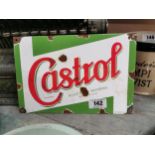Castrol Oil enamel advertising sign. {20 cm H x 30 cm W}.