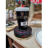 Guinness Perspex advertising counter light. {19 cm H x 14 cm Dia}.