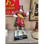 Captain Morgan Rum rubberoid advertising figure. {34 cm H x 18 cm W x 13 cm D}.