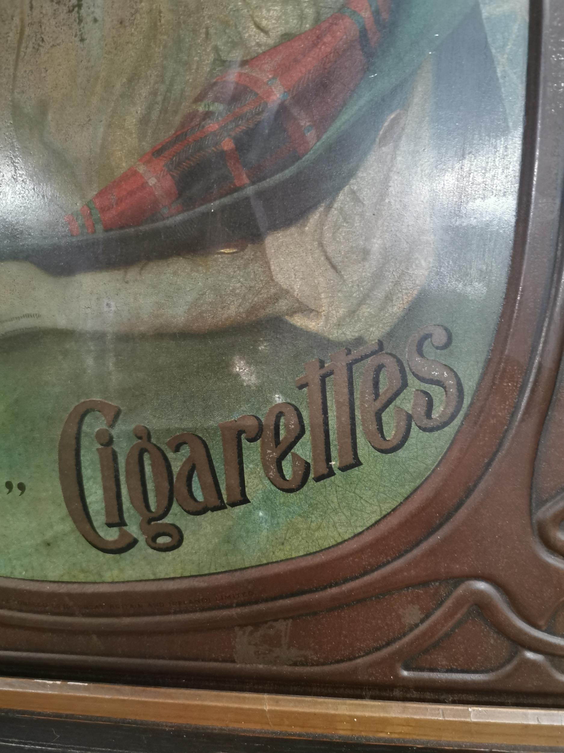 Rare Mitchell's Prize Crop Cigarettes embossed tin plate framed advertising sign {77 cm H x 61 cm - Image 3 of 3