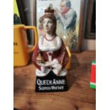 Rubberoid advertising figure for Queen Anne Scotch Whiskey. {20 cm H x 9 cm W x 5 cm D}