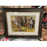 The People Newspaper framed advertising showcard. {47 cm H x 59 cm W}.