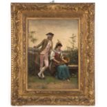 FEDERICO ANDREOTTI Painting "GALANT SCENE"