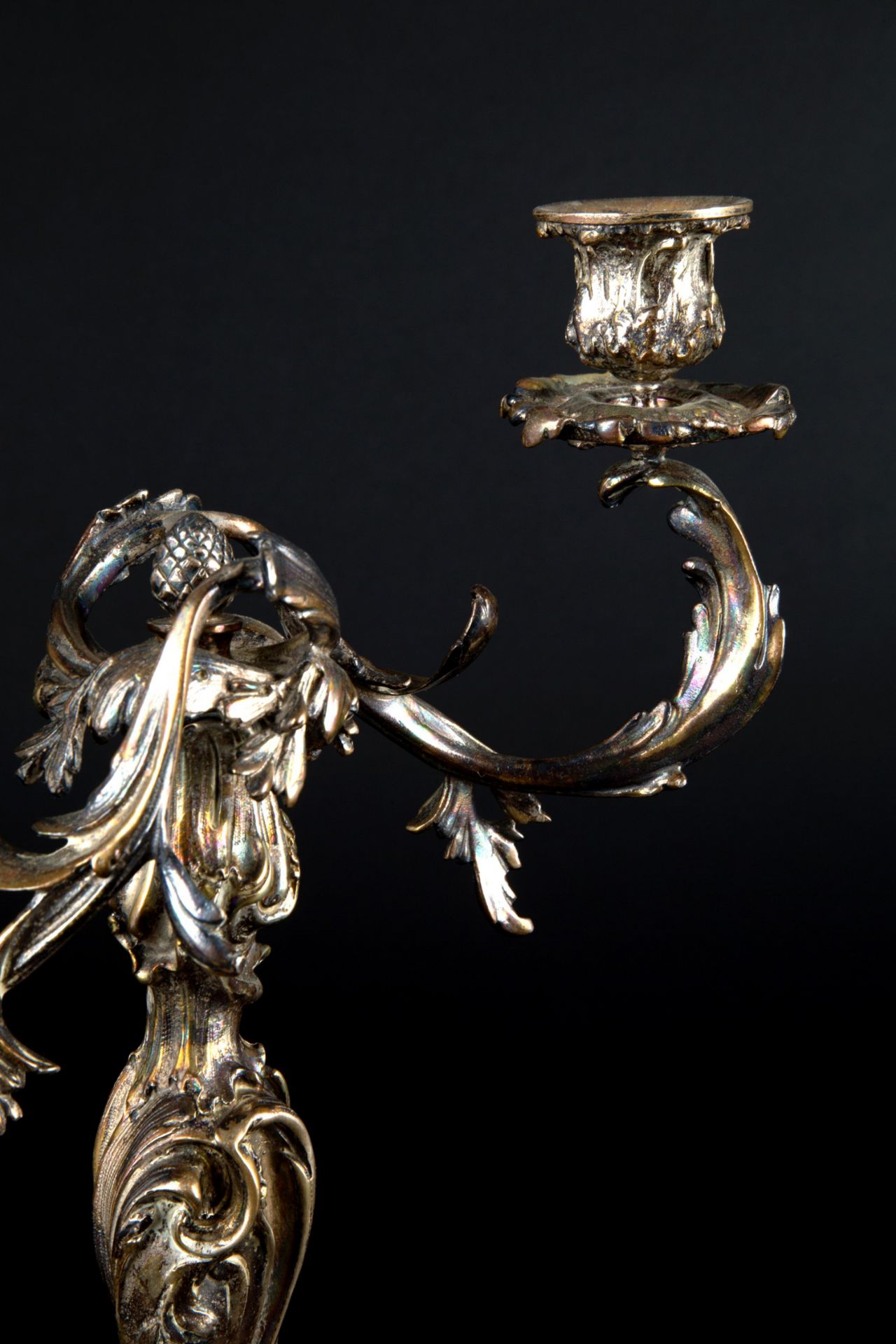 Pair of silver candlesticks - Bild 3 aus 7