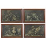 Four paintings "ALLEGORIES OF ARTS AND SCIENCES"